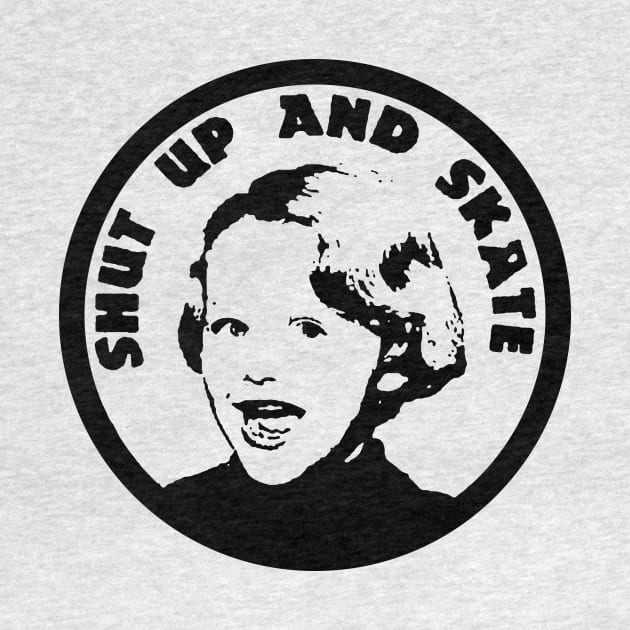 Shut up and skate riot grrrl skater shirt by TeeFection